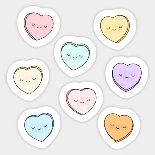 Sweet Candy Hearts Sticker